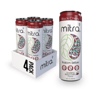4x Black Cherry Mitra9 Kratom Seltzer Drink | 45mg Mitragynine