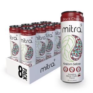 8x Black Cherry Mitra9 Kratom Seltzer Drink | 45mg Mitragynine
