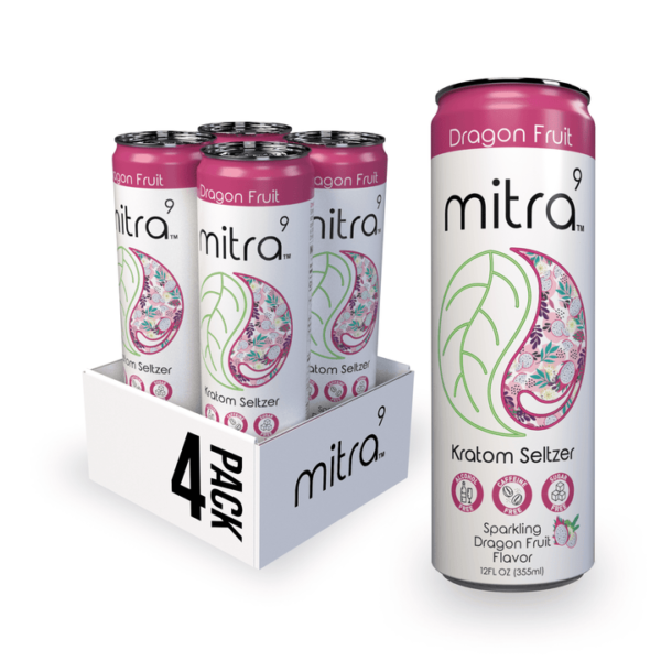 4x Dragon Fruit Mitra9 Kratom Seltzer Drink | 45mg Mitragynine