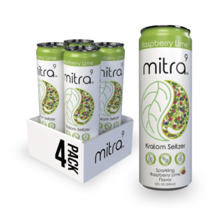 4x Raspberry Lime Mitra9 Kratom Seltzer Drink | 45mg Mitragynine