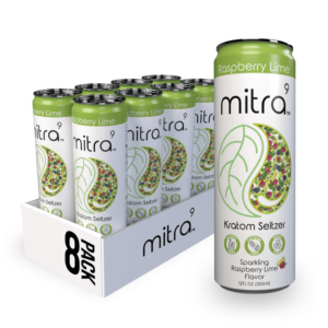 8x Raspberry Lime Mitra9 Kratom Seltzer Drink | 45mg Mitragynine