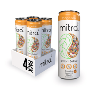 4x Tangerine Mitra9 Kratom Seltzer Drink | 45mg Mitragynine