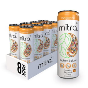 8x Tangerine Mitra9 Kratom Seltzer Drink | 45mg Mitragynine