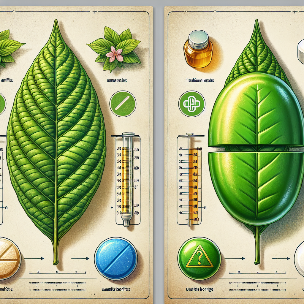 Kratom compared to traditional opioids